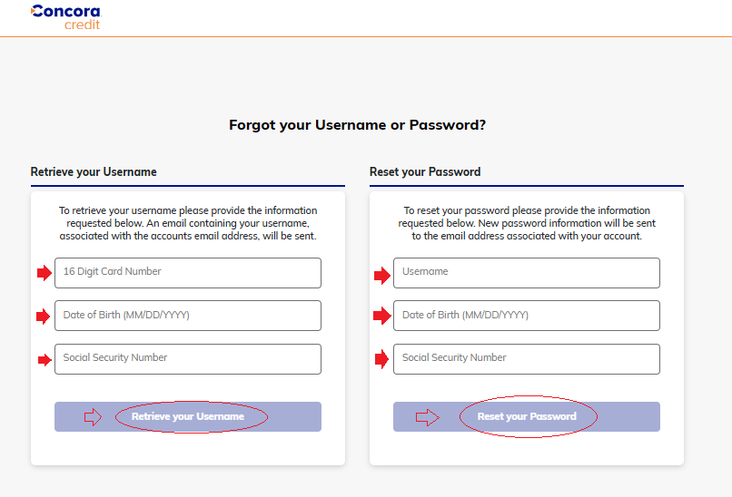 Forgot Your Username or Password
